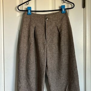 SHEIN Pleeted Brown Slacks